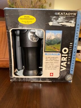 Katadyn Vario Water Filter Microfilter Open Box